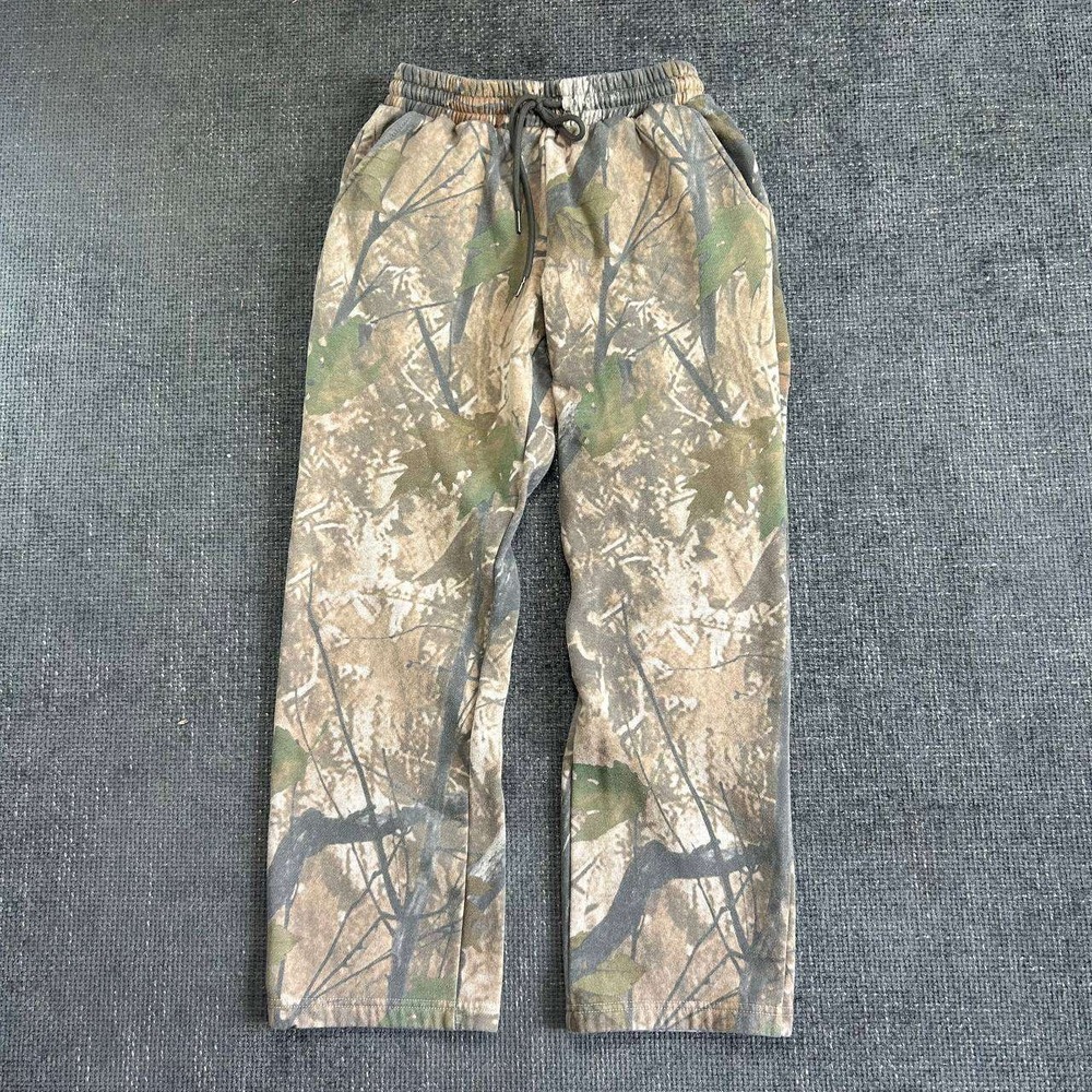 Unbranded Real Tree Camo Sweatpants Mens Small Brown Forest Print Joggers